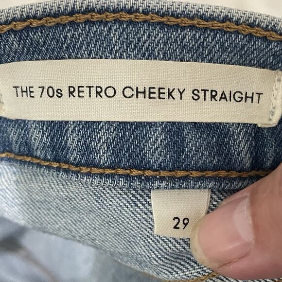 Aritzia Denim Forum Jeans Women Size 29 Blue The 70's Retro Cheeky Straight - Picture 8 of 10